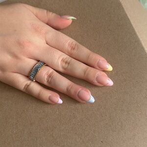 Icy Baby Blue stone Costume Jewellery eternity band